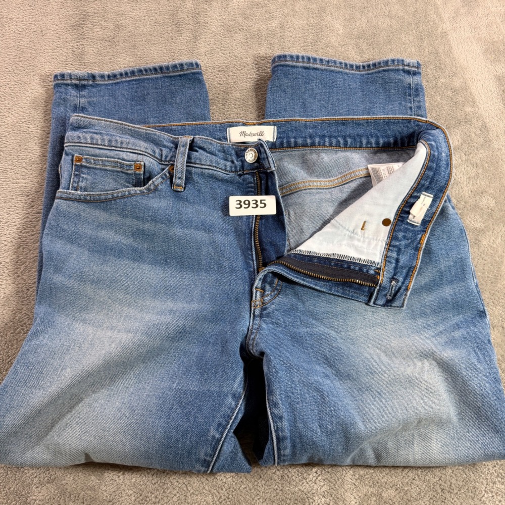 Madewell The Jules Slim-Straight Jean Womens 30P Blue NY555 Petite High Rise